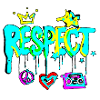 RESPECT Graffiti colourful