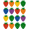 Buntes Regenbogen-Erdbeermuster