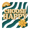 Choose Happy – 3D Retro Design