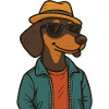 Cool dog in street style