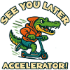 Crocodile en scooter
