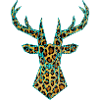 Hirsch PopArt Tuerkis