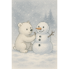 Eisbär und Schneemann