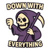 Down With Everything, Annoyed Grim Reaper Cartoon