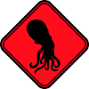 Octopus Danger Sign Caution Warning