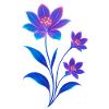 Luminescent Cosmic Flower Design