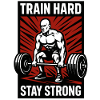 Train Hard Fitness Motivation Design