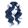 Woman with horns