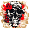Skull Tattoo Heavy Metal Rocker