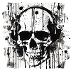 Skull Splash Trash Polka Tattoo