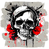 Skull Tattoo Heavy Metal Rocker