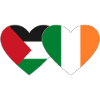 Palestine Ireland Flag Heart