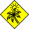 Palm Tree Sun Icon