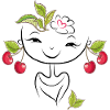 Girl with cherries