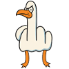 Middle Finger Goose Seagull