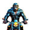 Urban Gorilla Rider Illustration