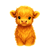 Cute Golden Calf Cartoon Design