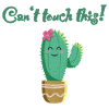 Cute cactus with funny saying