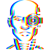 Glitch Cyber Head – Futuristic
