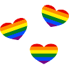 Pride Flag Hearts