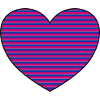 Bisexual flag pattern heart