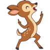 Fröhliches Rehkitz - Dancing Fawn Delight