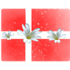 Denmark Flag with Flowers Denmark