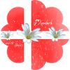 Denmark Flag with Flowers Denmark