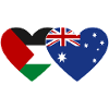 Palestine Australia Flag Heart