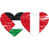 Palestine Peru flag heart used