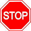 STOP Schild einfarbig Vektor