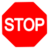 STOP Schild zweifarbig Vektor