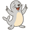 Cheerful seal