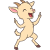 Dancing kid goat