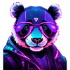Cyberpunk Panda with Neon Glasses