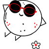 Comic mit Sonnenbrille