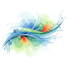 Flowing Shapes: Abstract Watercolor Design