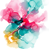 Abstrakte Aquarell-Blüte: Lebendige Farbexplosion