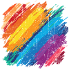 Vibrant Rainbow Brush Stroke Artwork
