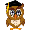 Smart Owl with Graduation Hat