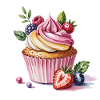Berry Cupcake: Sweet Temptation
