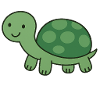 cute green turtle