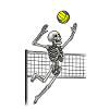 Volleyball Skeleton Spike
