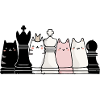 Chess figures als cats