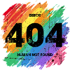 Vibrant Rainbow Error 404 Design