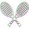 Tennis Glitch effect racket