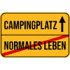 Campingplatz Warnhinweis Design