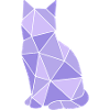 Geometric Cat Lavender