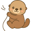 Snuggled Sea Otter