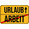 Urlaub Arbeit Wegweiser Design